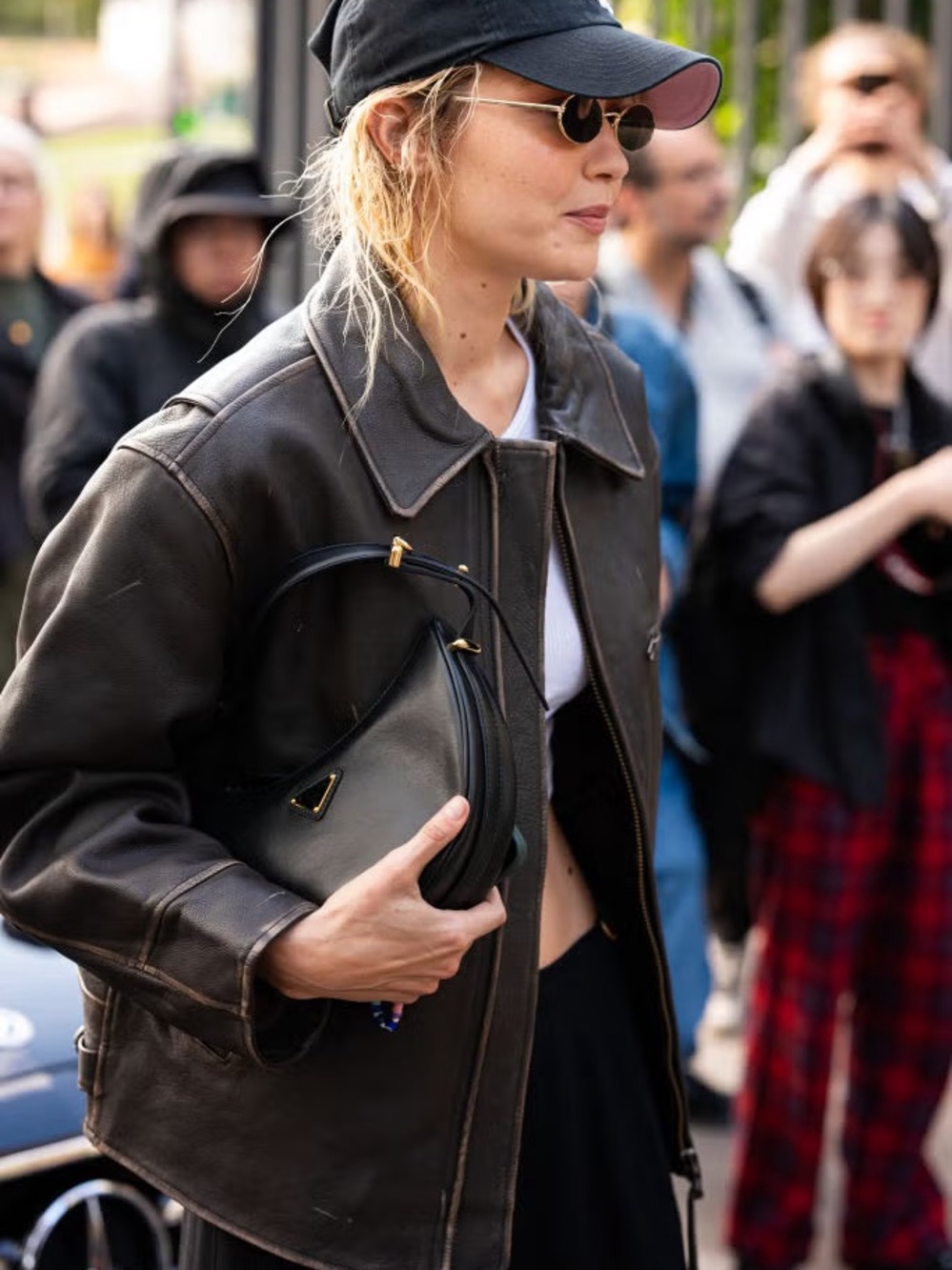 Mango Oversized Worn Effect Leather Jacket Allsaints Zara - Picture 12 of 12
